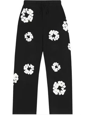 Denim Tears Cotton Wreath Baggy Sweatpants black
